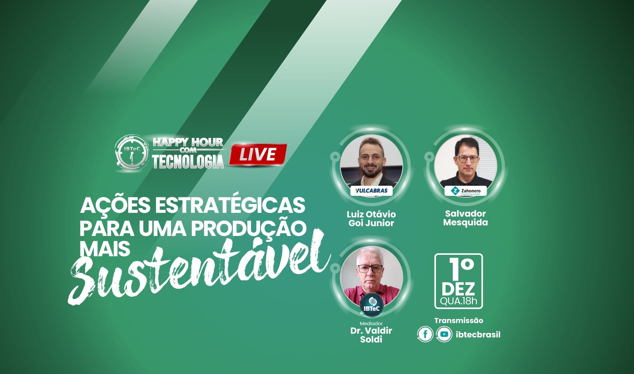 Última edição de 2021 do Happy Hour  com Tecnologia do IBTeC, na próxima quarta-feira, 01/12