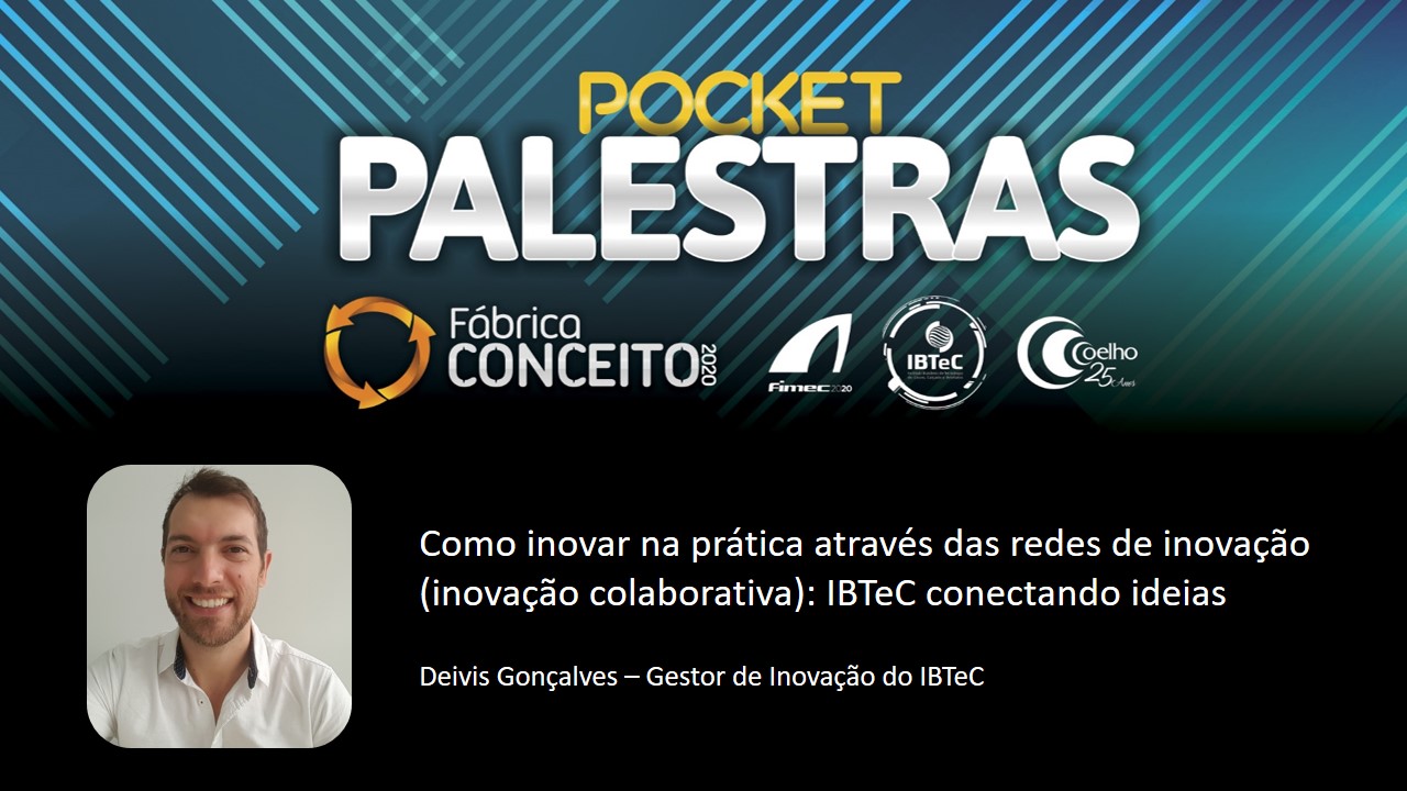 Inovação colaborativa será tema de pocket palestra de Deivis Gonçalves quarta-feira, dia 11, na Fimec