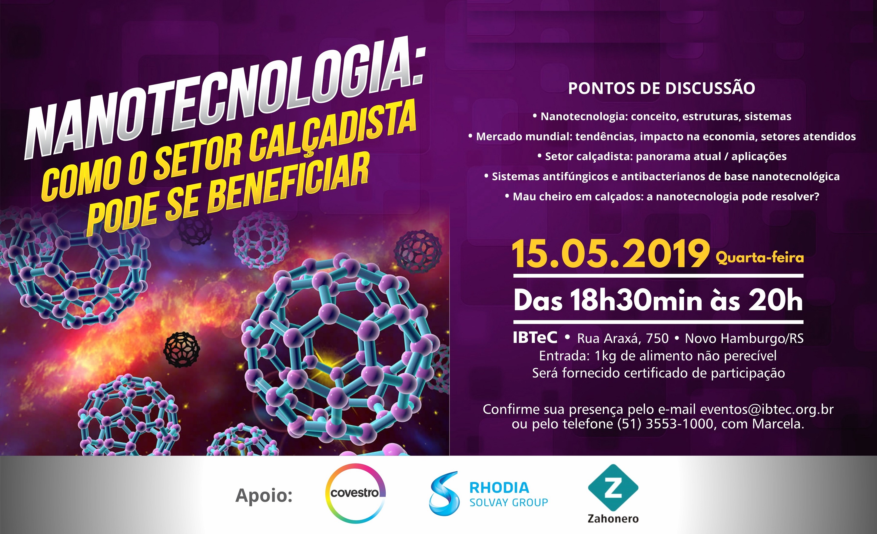 Como o setor calçadista pode se beneficiar da Nanotecnologia, tema do Happy Hour com Tecnologia de maio, no IBTeC