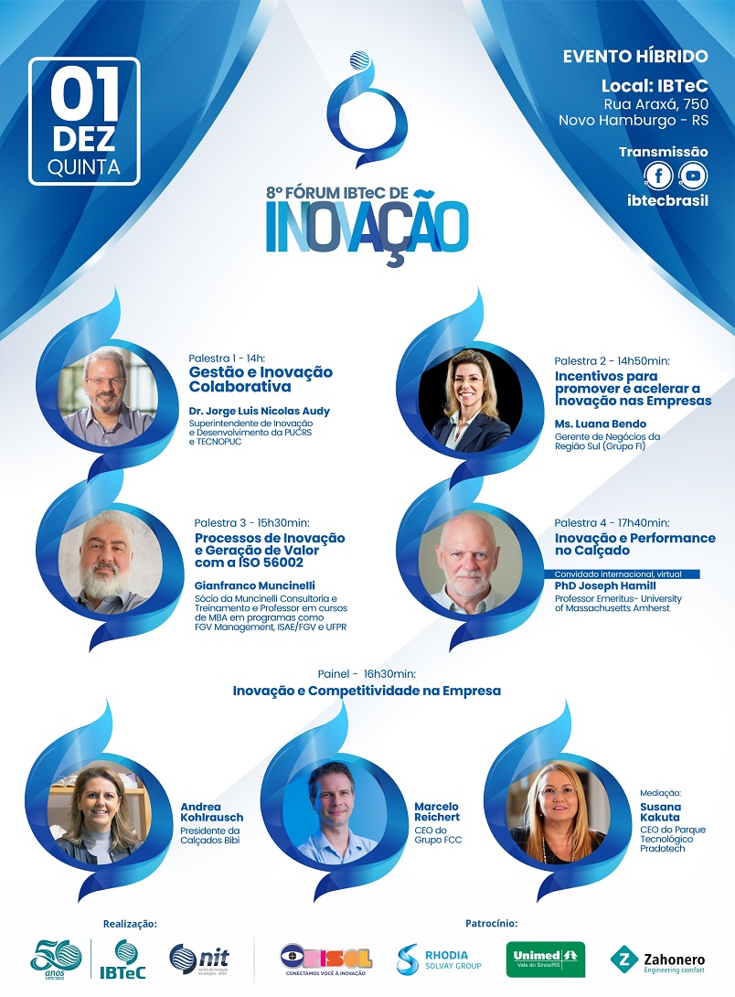 8º Fórum IBTeC de Inovação: 1º de dezembro / 14h